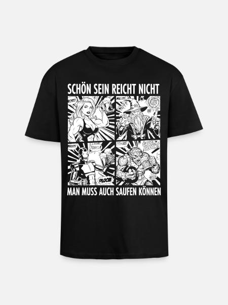 Being beautiful is not enough Fantasy - Unisex Oversized Heavyweight T-shirt - black