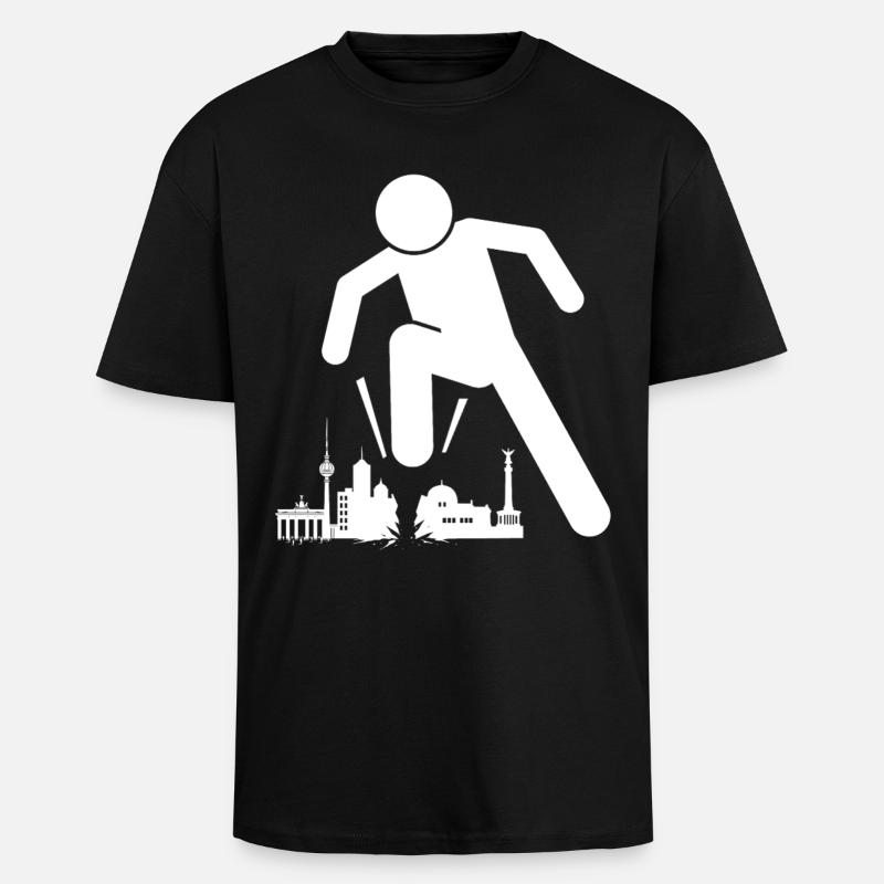 Berlin is ugly skyline - Unisex Oversized Heavyweight T-shirt - black