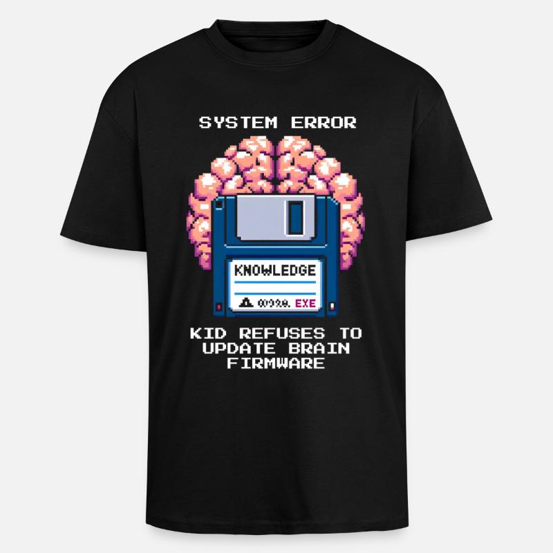 Systemfehler: Update verweigert | Homeschool - Oversized Heavyweight Unisex T-Shirt - Schwarz