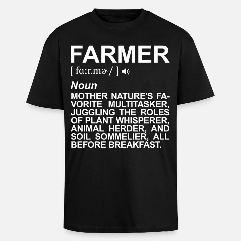 Bauer Begriffserklärung - Oversized Heavyweight Unisex T-Shirt - Schwarz