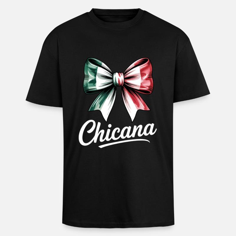 Arc Chicana Italie Drapeau Design - T-shirt unisexe oversize épais - noir