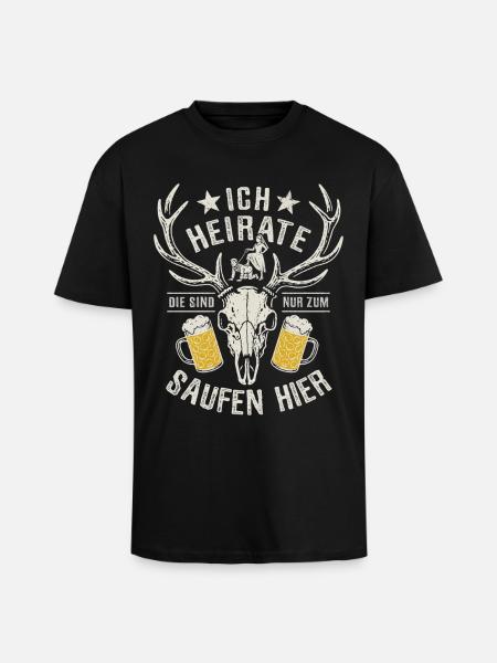 I'm getting married - JGA Team Bräutigam - Unisex Oversized Heavyweight T-shirt - black