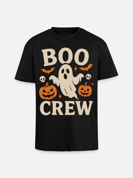 Boo Crew Halloween  - Oversized Heavyweight Unisex T-Shirt - Schwarz