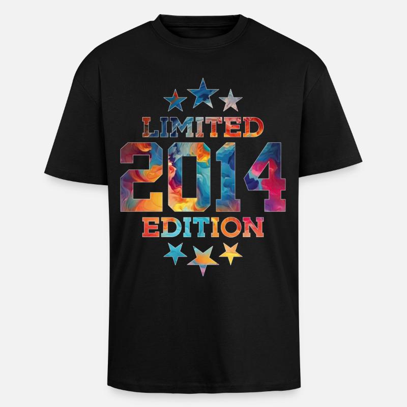 ÉDITION LIMITÉE 2014 12E ANNIVERSAIRE - T-shirt unisexe oversize épais - noir