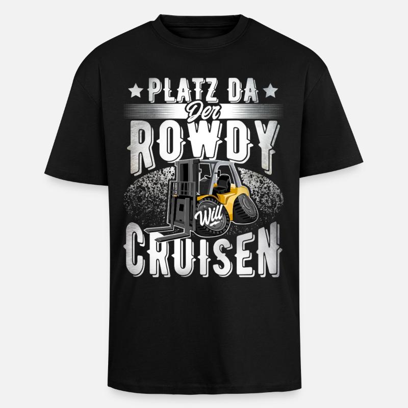 Staplerfahrer - Oversized Heavyweight Unisex T-Shirt - Schwarz