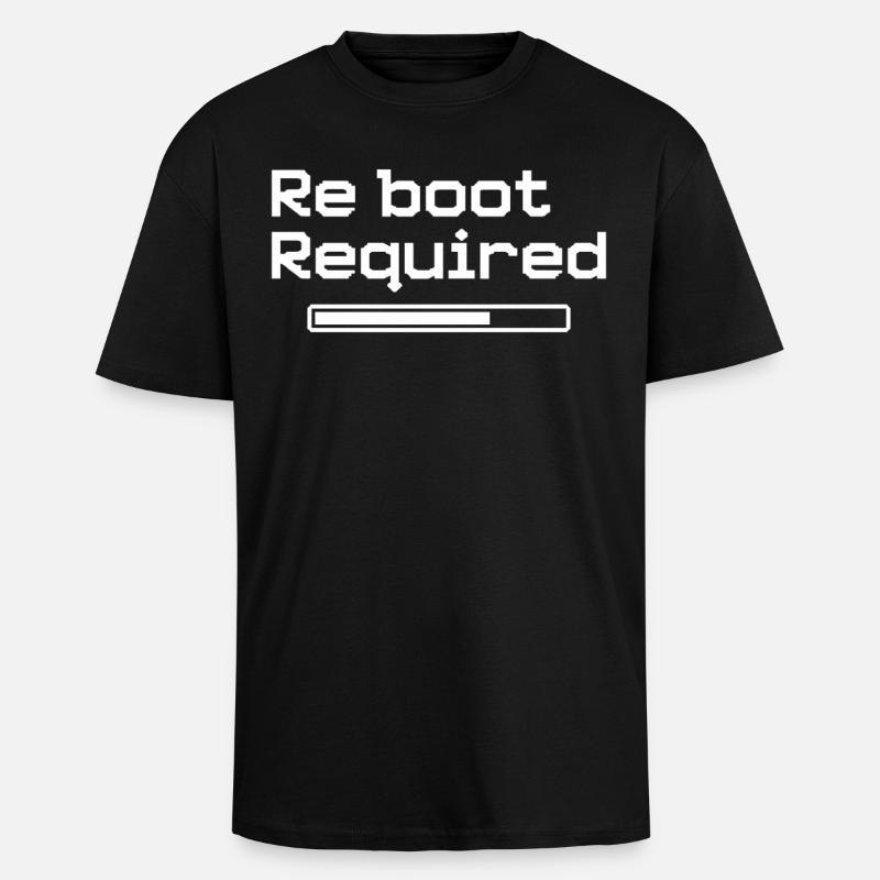 Reboot Required – Retro-Gaming-Style - Oversized Heavyweight Unisex T-Shirt - Schwarz