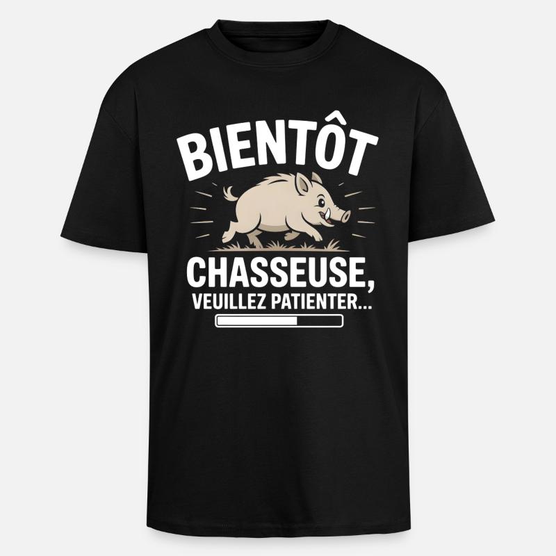 Bald ein Jäger - Oversized Heavyweight Unisex T-Shirt - Schwarz