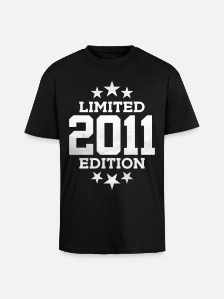 LIMITED EDITION 2011 15TH BIRTHDAY - Unisex Oversized Heavyweight T-shirt - black