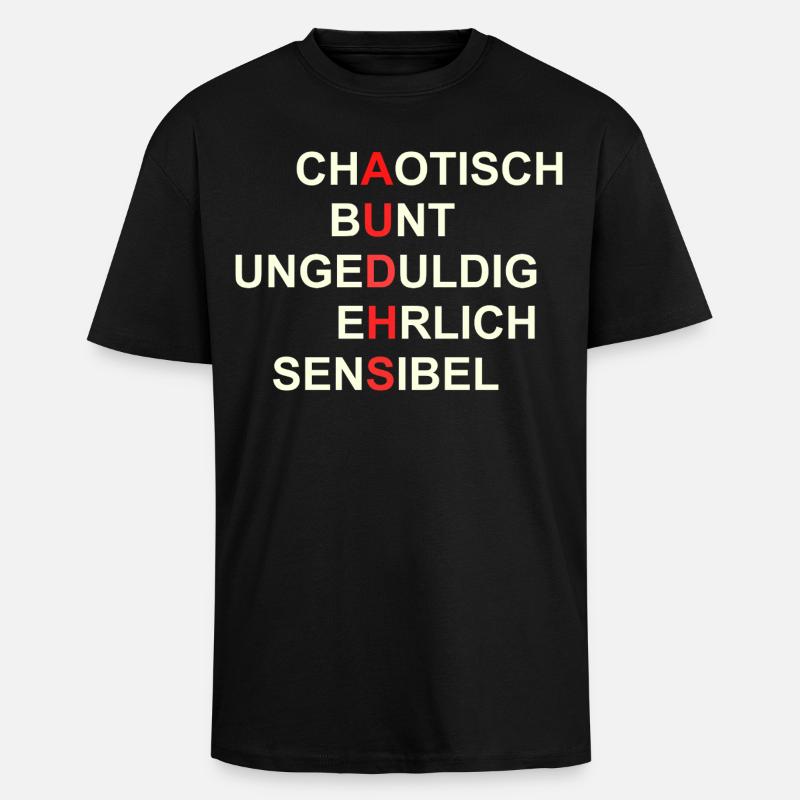 AUDHS Visibly different. Visible I. - Unisex Oversized Heavyweight T-shirt - black