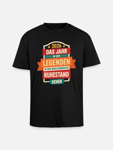 2026 Legend Pensionering Pensionist Pensionist Gave - Unisex oversized heavyweight t-shirt - sort