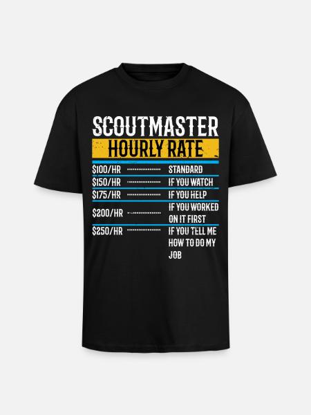 Scoutmaster Vintage Tariffa Oraria - T-shirt unisex oversize pesante - nero