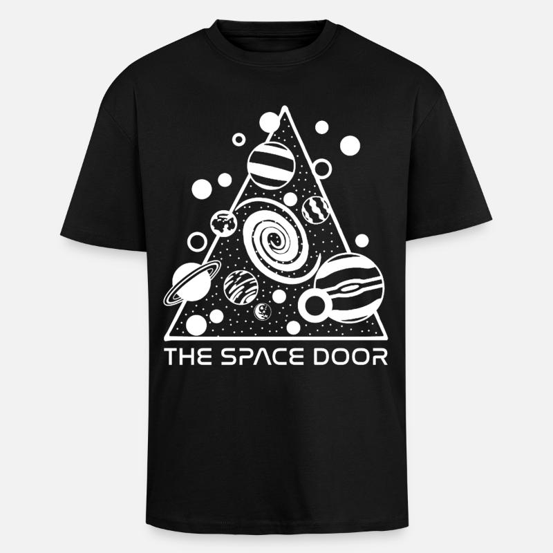 Une porte sur l'espace - T-shirt unisexe oversize épais - noir