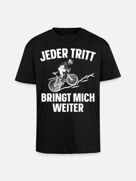 Jeder Tritt Bringt Mich Weiter - Oversized Heavyweight Unisex T-Shirt - Schwarz