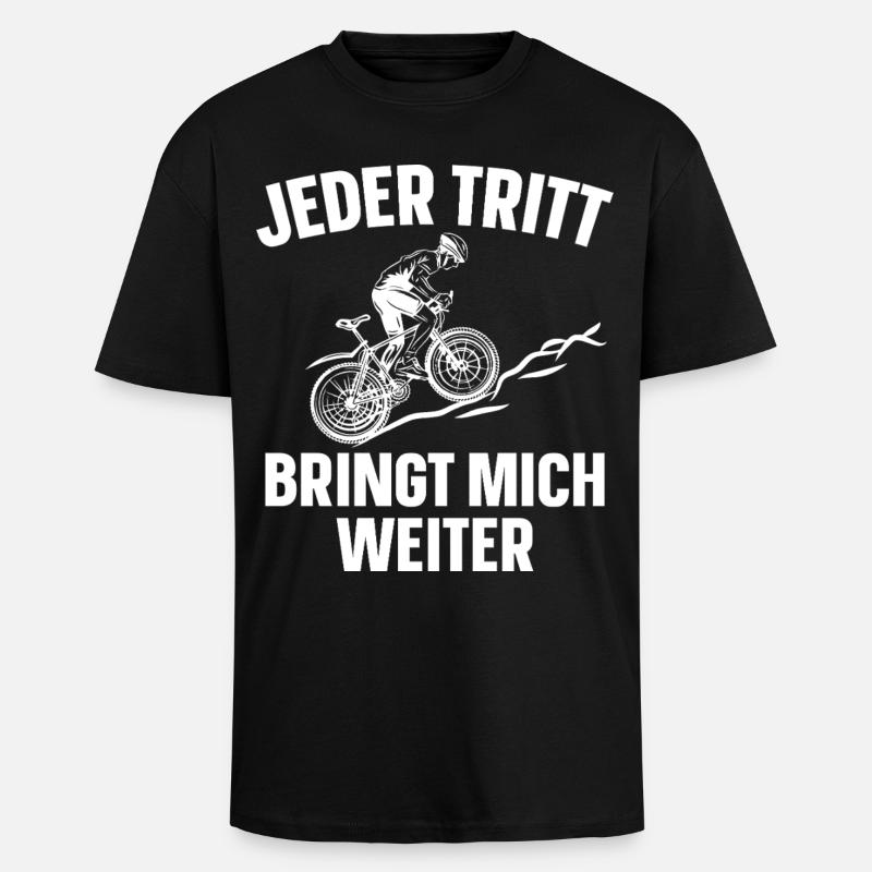 Jeder Tritt Bringt Mich Weiter - Oversized Heavyweight Unisex T-Shirt - Schwarz