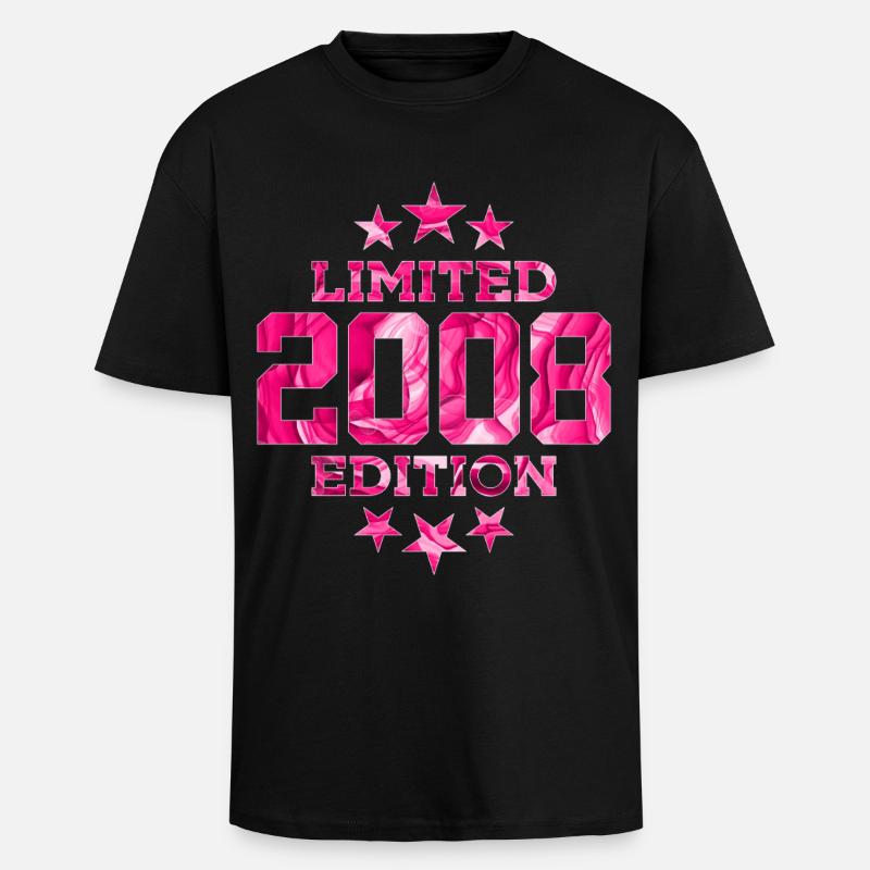ÉDITION LIMITÉE 2008 18E ANNIVERSAIRE - T-shirt unisexe oversize épais - noir