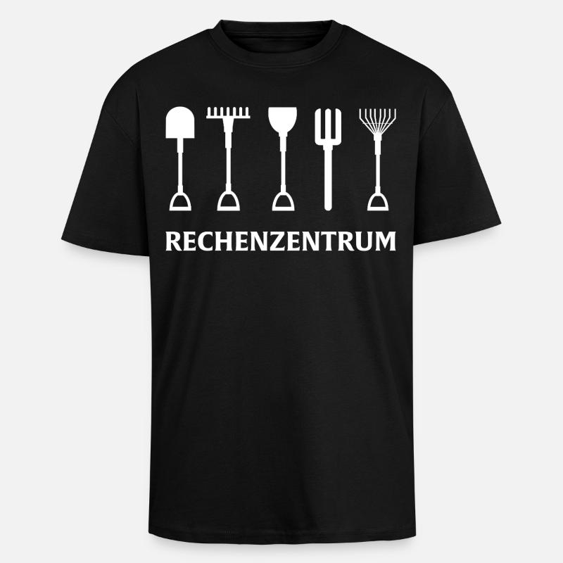 Rechenzentrum Gartenarbeit  - Oversized Heavyweight Unisex T-Shirt - Schwarz