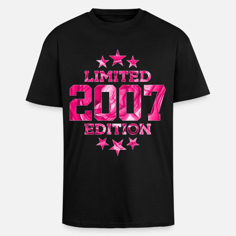 ÉDITION LIMITÉE 2007 19E ANNIVERSAIRE - T-shirt unisexe oversize épais - noir