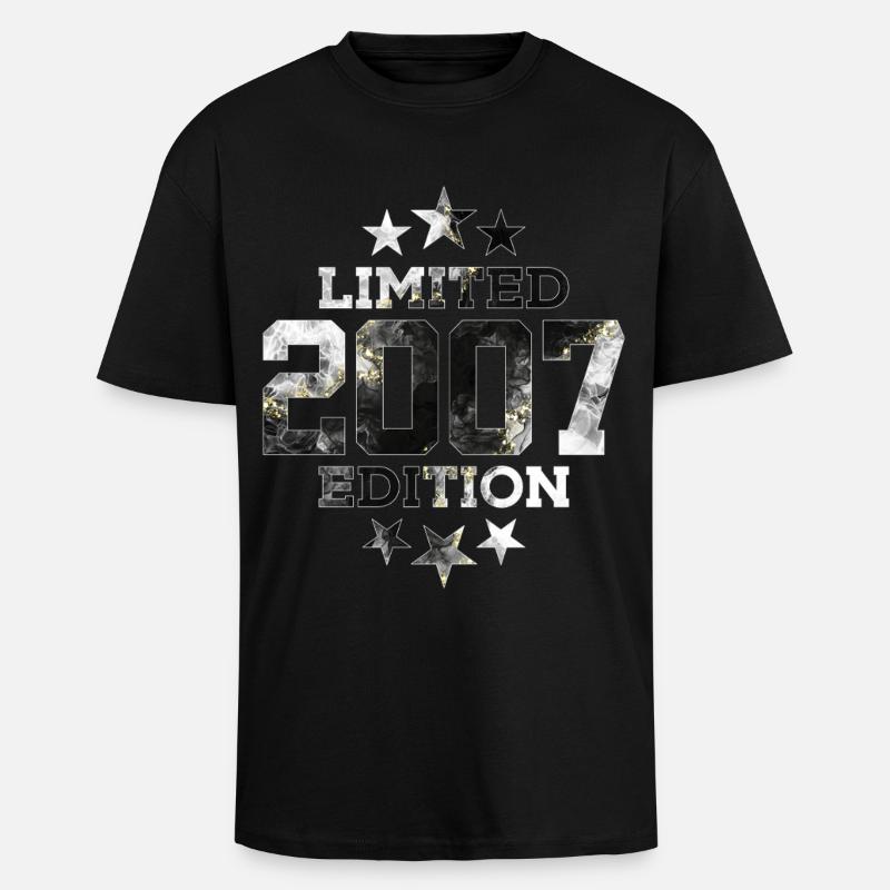 ÉDITION LIMITÉE 2007 19E ANNIVERSAIRE - T-shirt unisexe oversize épais - noir