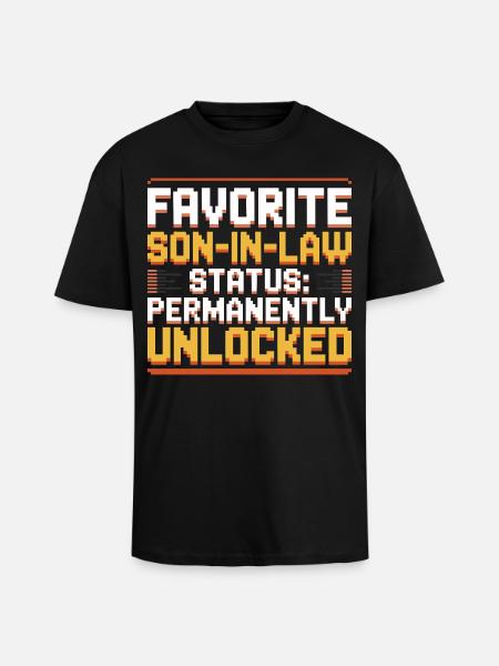 Schwiegermutter Retro Lustiger Schwiegervater - Oversized Heavyweight Unisex T-Shirt - Schwarz