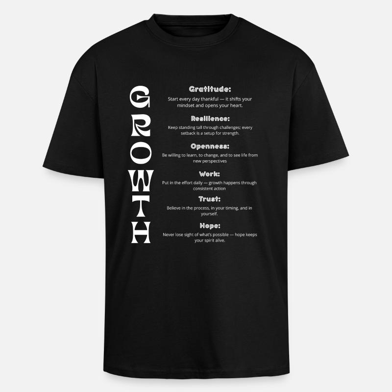 Growth Development - Unisex Oversized Heavyweight T-shirt - black