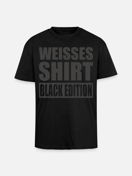 White Shirt Black Edition - Oversized Heavyweight Unisex T-Shirt - Schwarz