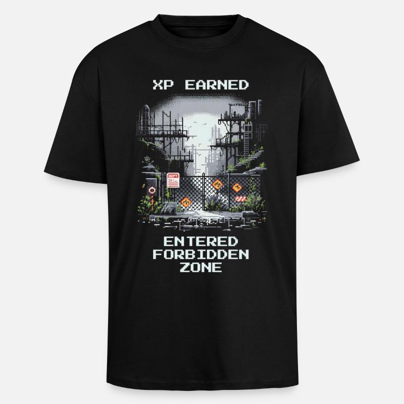 Obtenir XP : Zone interdite découverte - T-shirt unisexe oversize épais - noir