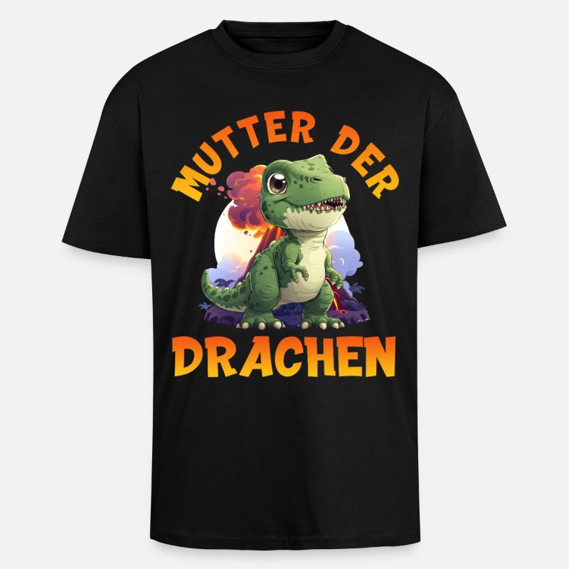 Werdende Mütter MUTTER DER DRACHEN Lustig - Oversized Heavyweight Unisex T-Shirt - Schwarz