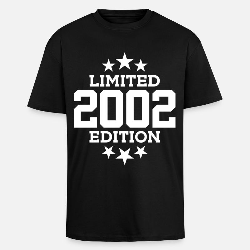 ÉDITION LIMITÉE 2002 24E ANNIVERSAIRE - T-shirt unisexe oversize épais - noir