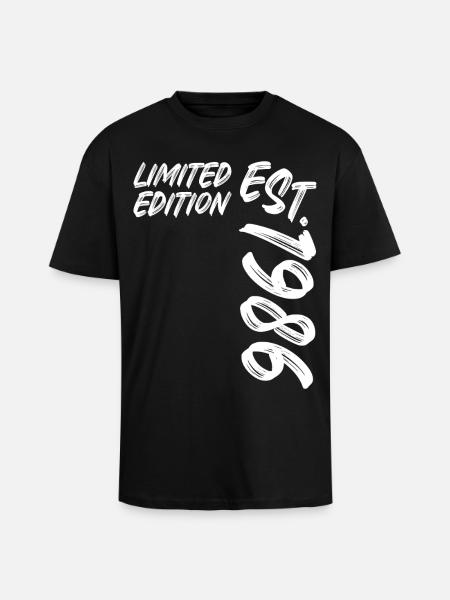 Édition limitée Est. 1986 - T-shirt unisexe oversize épais - noir