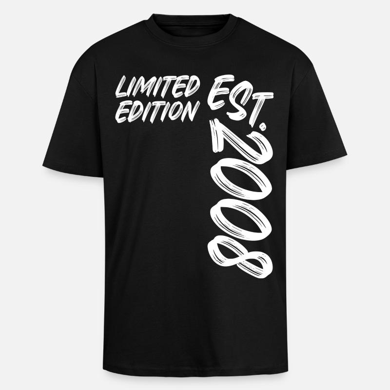 Limited Edition Est. 2008 - Unisex Oversized Heavyweight T-shirt - black