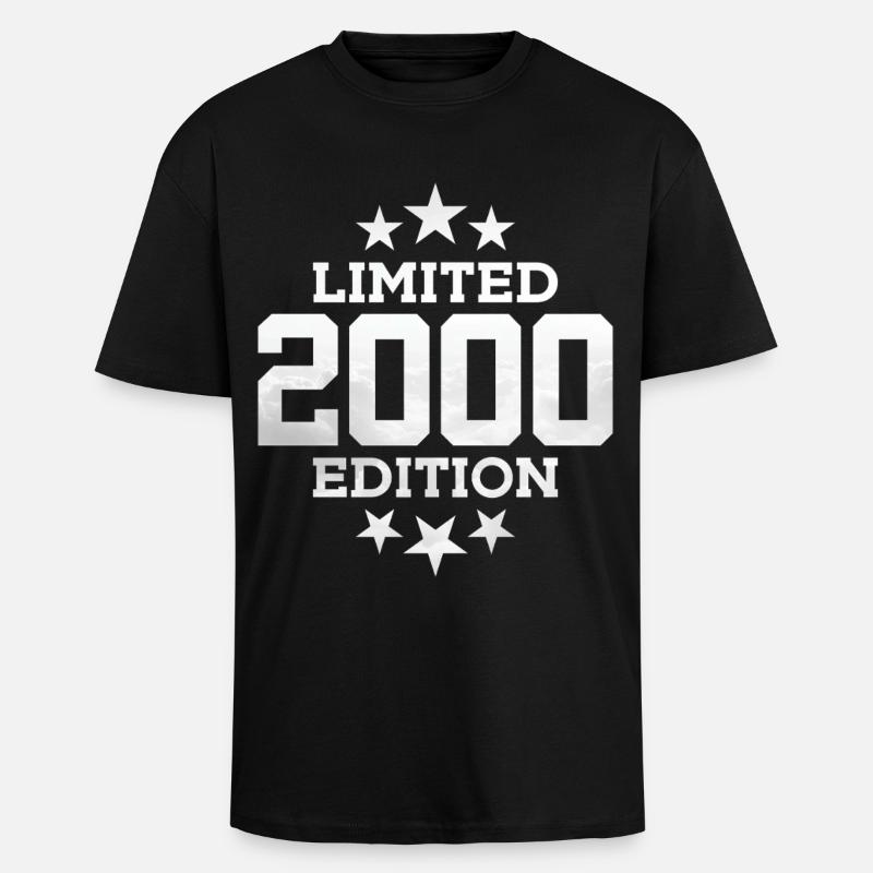 ÉDITION LIMITÉE 26E ANNIVERSAIRE 2000 - T-shirt unisexe oversize épais - noir