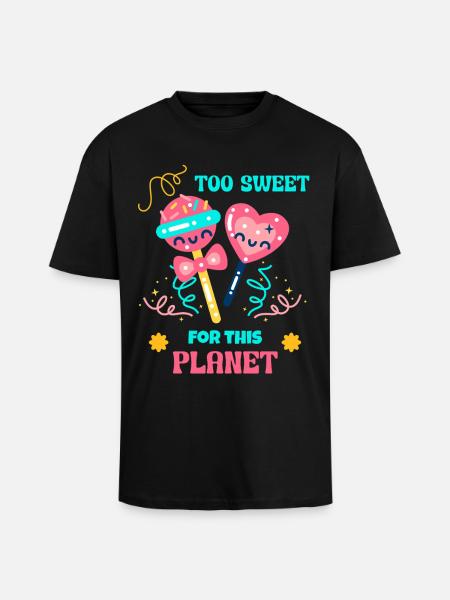 Candy Queen Süßigkeiten Mode - Oversized Heavyweight Unisex T-Shirt - Schwarz