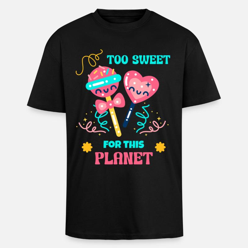Candy Queen Candy Mode - T-shirt unisexe oversize épais - noir