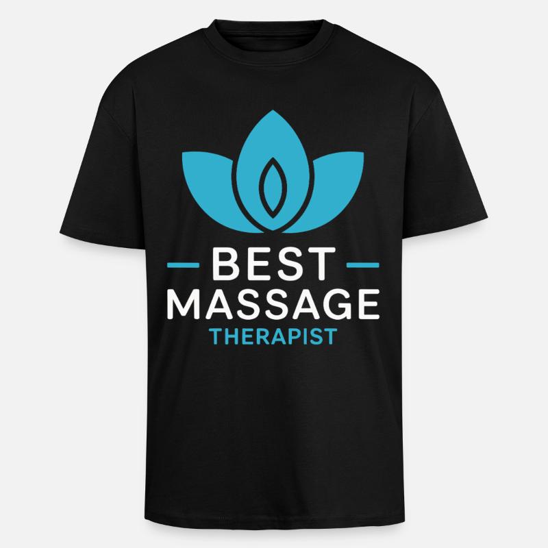 Bester Massagetherapeut Zen Lotus - Oversized Heavyweight Unisex T-Shirt - Schwarz