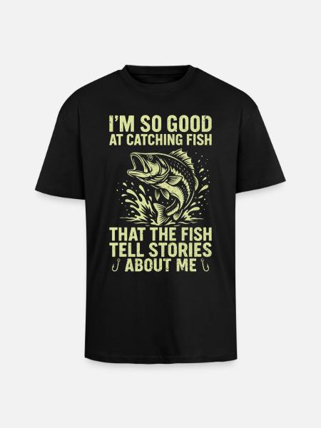 Fiskefisker Fisker Fisker Fiske Fisker Fiske Fisker Fiske Fisker Fisker Fisker - Unisex oversized t-skjorte i kraftig kvalitet - svart