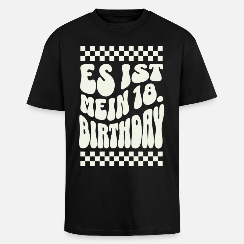 C’est mon 18e anniversaire Retro Design - T-shirt unisexe oversize épais - noir