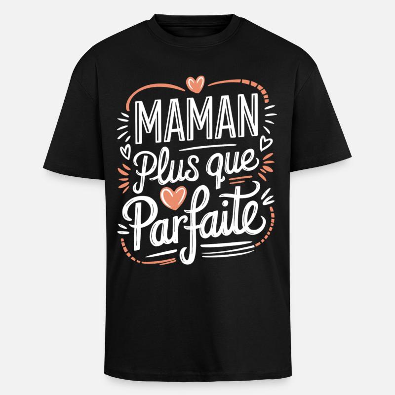 Mehr als perfekte Mama - Oversized Heavyweight Unisex T-Shirt - Schwarz