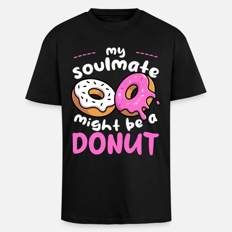 Mon beignet d’âme sœur - T-shirt unisexe oversize épais - noir