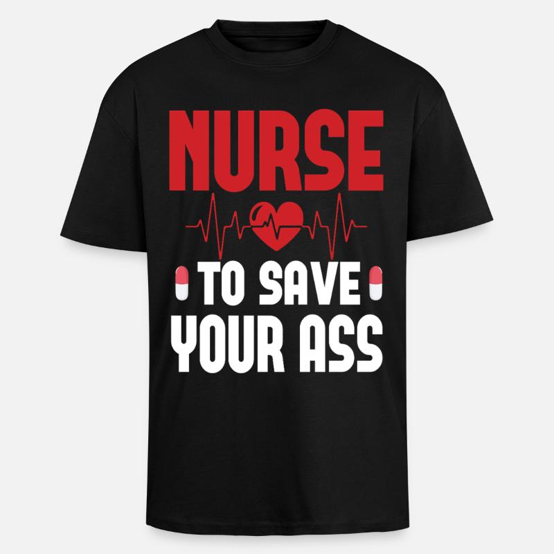 Krankeschwester - Oversized Heavyweight Unisex T-Shirt - Schwarz