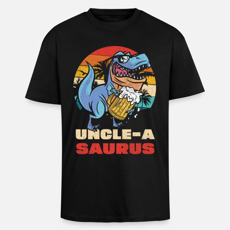 UncleASaurus Bierheld - Unisex Oversized Heavyweight T-shirt - black