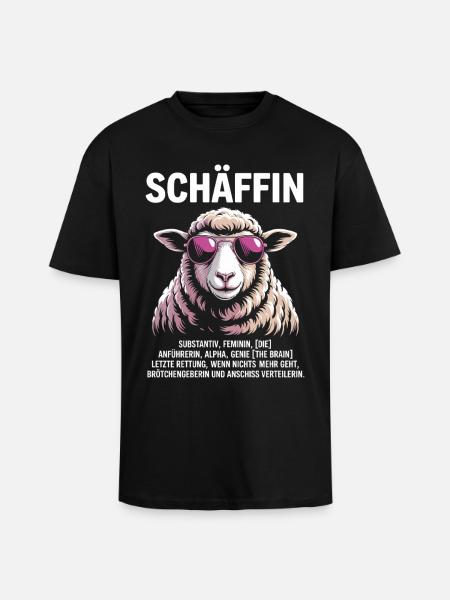 Schäffin Chefin Anführerin Alpha Genie - Oversized Heavyweight Unisex T-Shirt - Schwarz