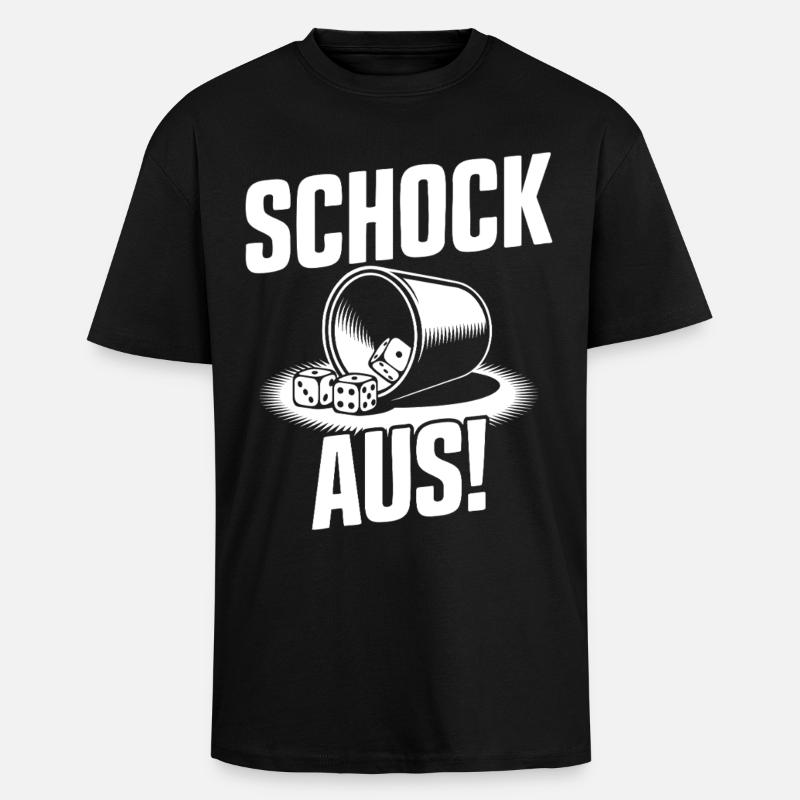 Choc ! Drôle Choquant, Dés, Puzzle - T-shirt unisexe oversize épais - noir