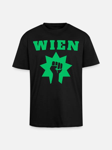 Vienne - T-shirt unisexe oversize épais - noir