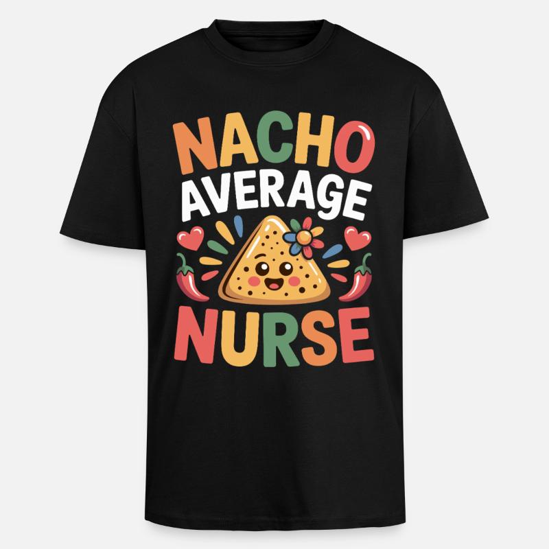 Krankenschwester Tortilla Mexiko - Oversized Heavyweight Unisex T-Shirt - Schwarz