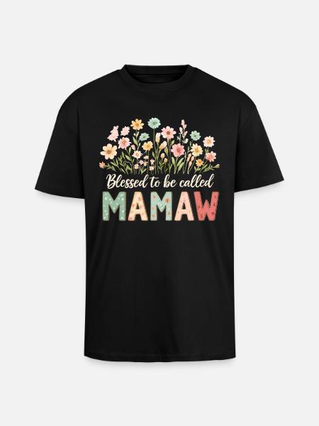 Gesegnet Mamaw genannt zu werden - Unisex Oversized Heavyweight T-shirt - black