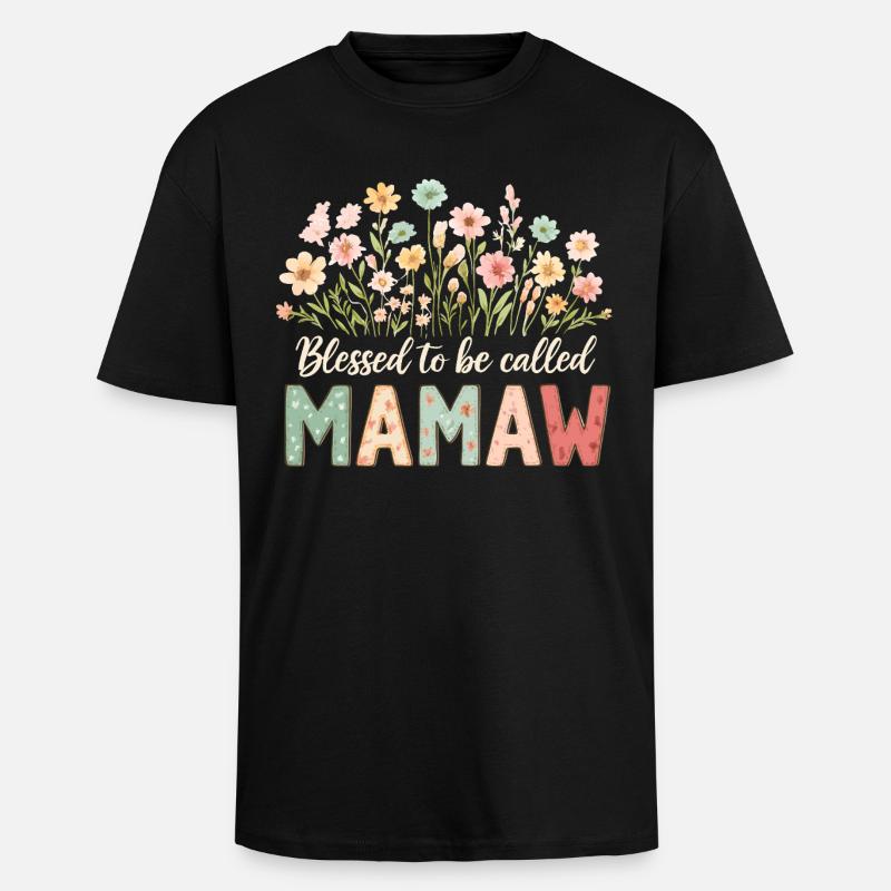 Gesegnet Mamaw genannt zu werden - Unisex Oversized Heavyweight T-shirt - black