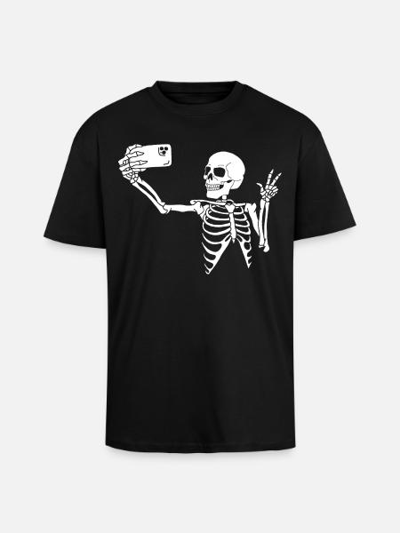 One last selfie - Unisex Oversized Heavyweight T-shirt - black