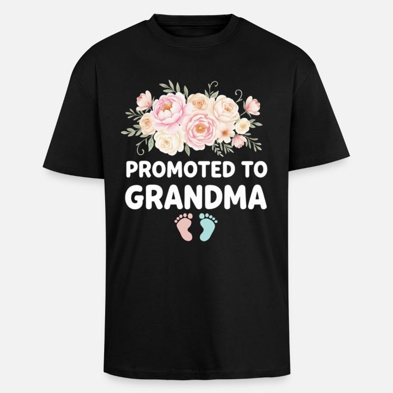 Werdender Oma loading zukünftige Großmutter - Oversized Heavyweight Unisex T-Shirt - Schwarz