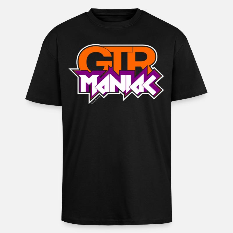 Guitar Maniac - Oversized Heavyweight Unisex T-Shirt - Schwarz