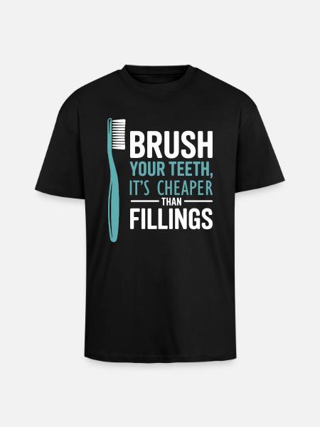 Mechanical Smile Dental Engineer Art  - Unisex Oversized Heavyweight T-shirt - black
